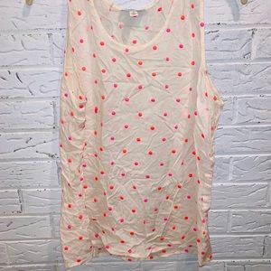 Pink and orange Neon Polka dot Tank